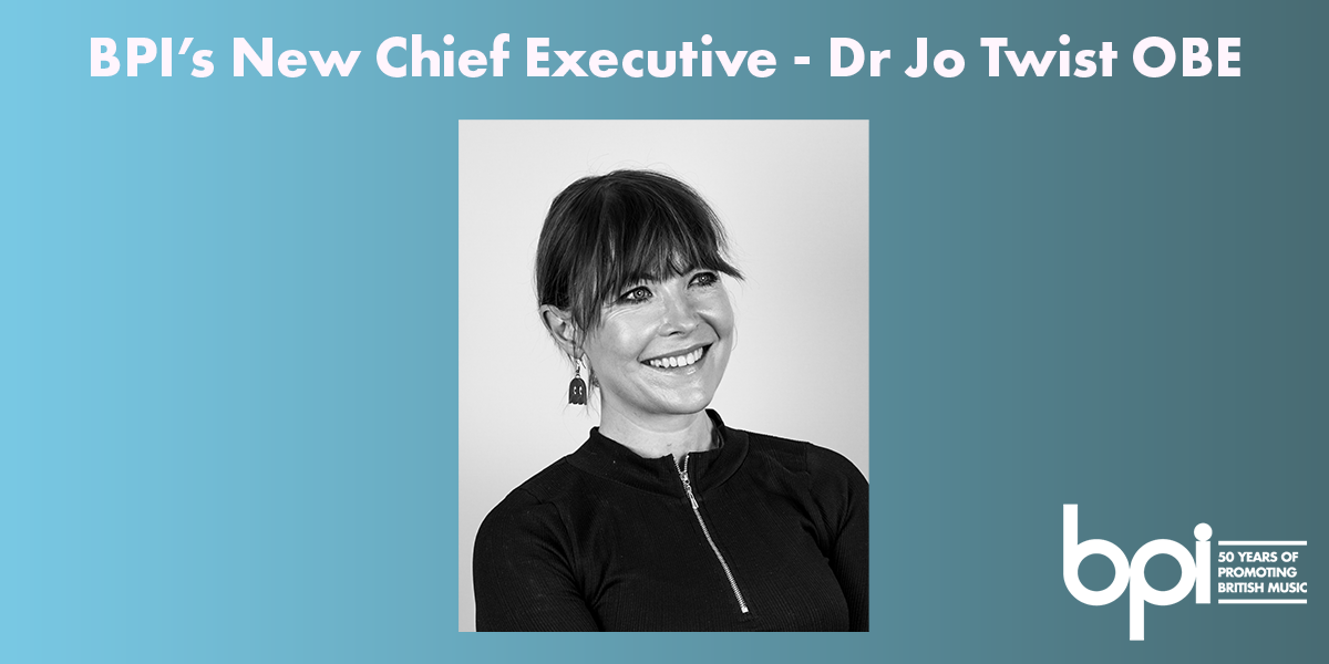 Dr Jo Twist OBE starts role as Chief Executive at BPI Today on Monday 17 July