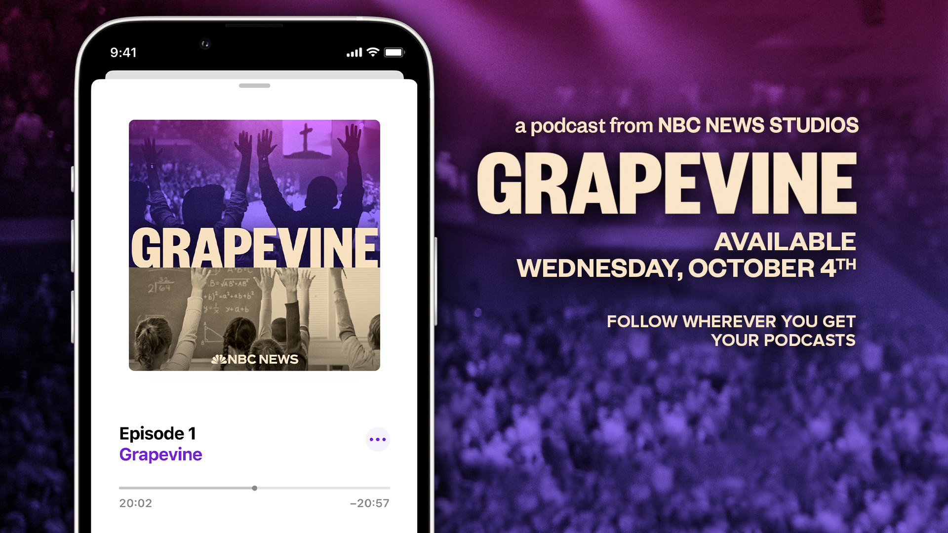 NBC NEWS STUDIOS LAUNCHES ALL-NEW PODCAST “GRAPEVINE” ON OCT. 4, PRODUCED BY THE TEAM BEHIND AWARD-WINNING “SOUTHLAKE”