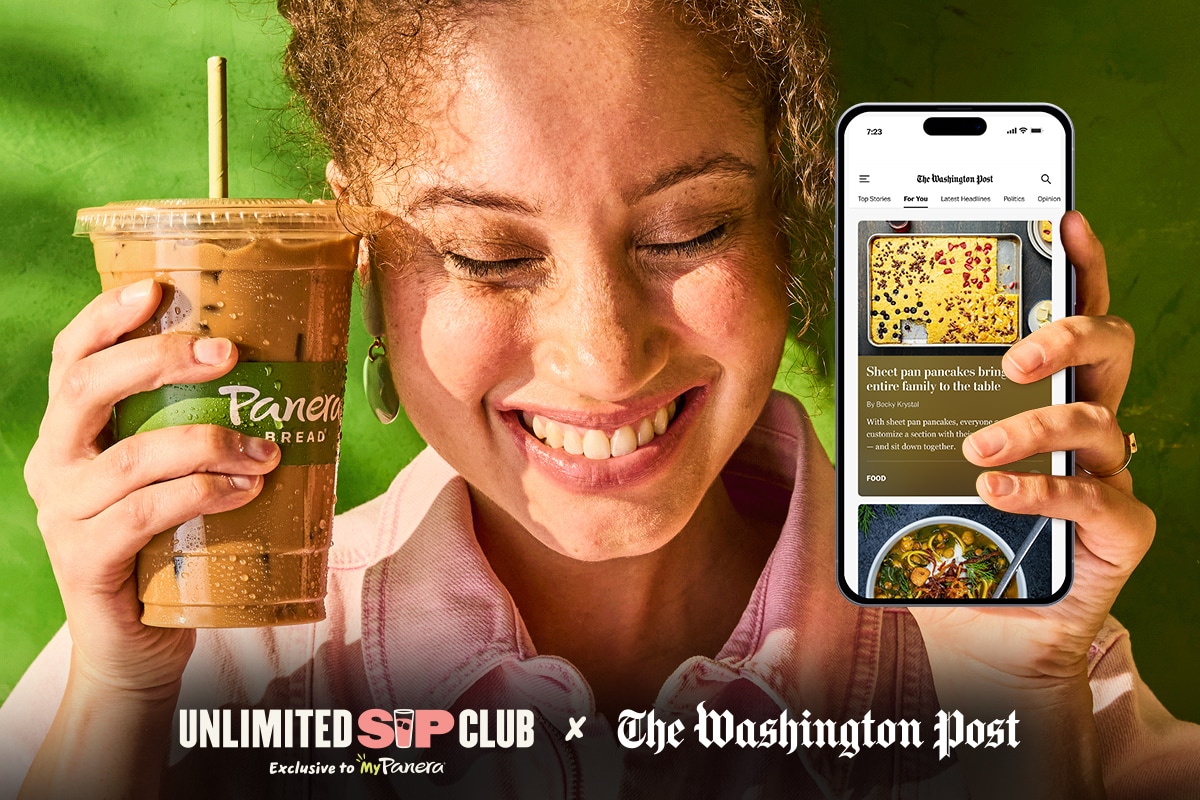 The Washington Post becomes the first news publisher to partner with the Panera Bread Unlimited Sip Club