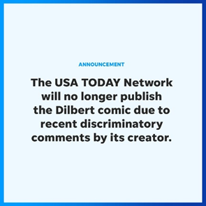 USA TODAY Network Ceases Publication of Dilbert Comic