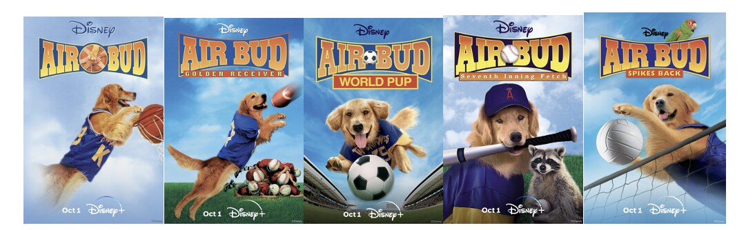Disney+ Lets the Dogs Out! The "Air Bud" Movie Collection Starts Streaming TODAY October 1