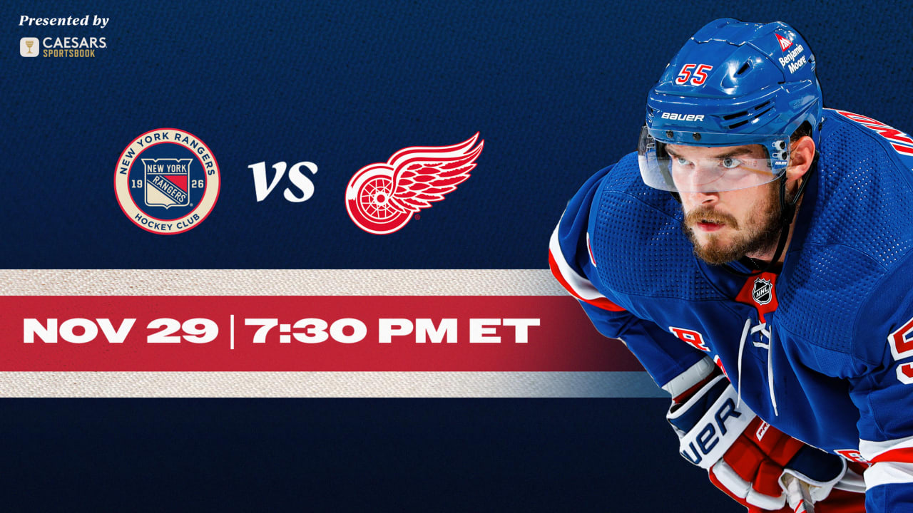 NHL on TNT – Red Wings at NY Rangers – TODAY Wednesday, Nov. 29
