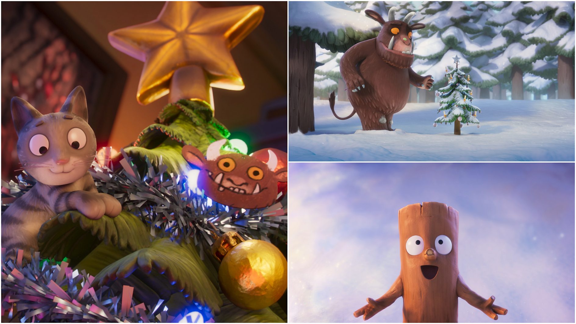 BBC One Christmas Idents 2023 - Tabby McTat, Stick Man and The Gruffalo