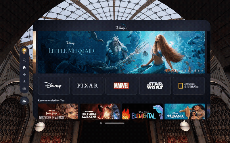 Disney+ Environments Magically Transform Users' Spaces into Landscapes