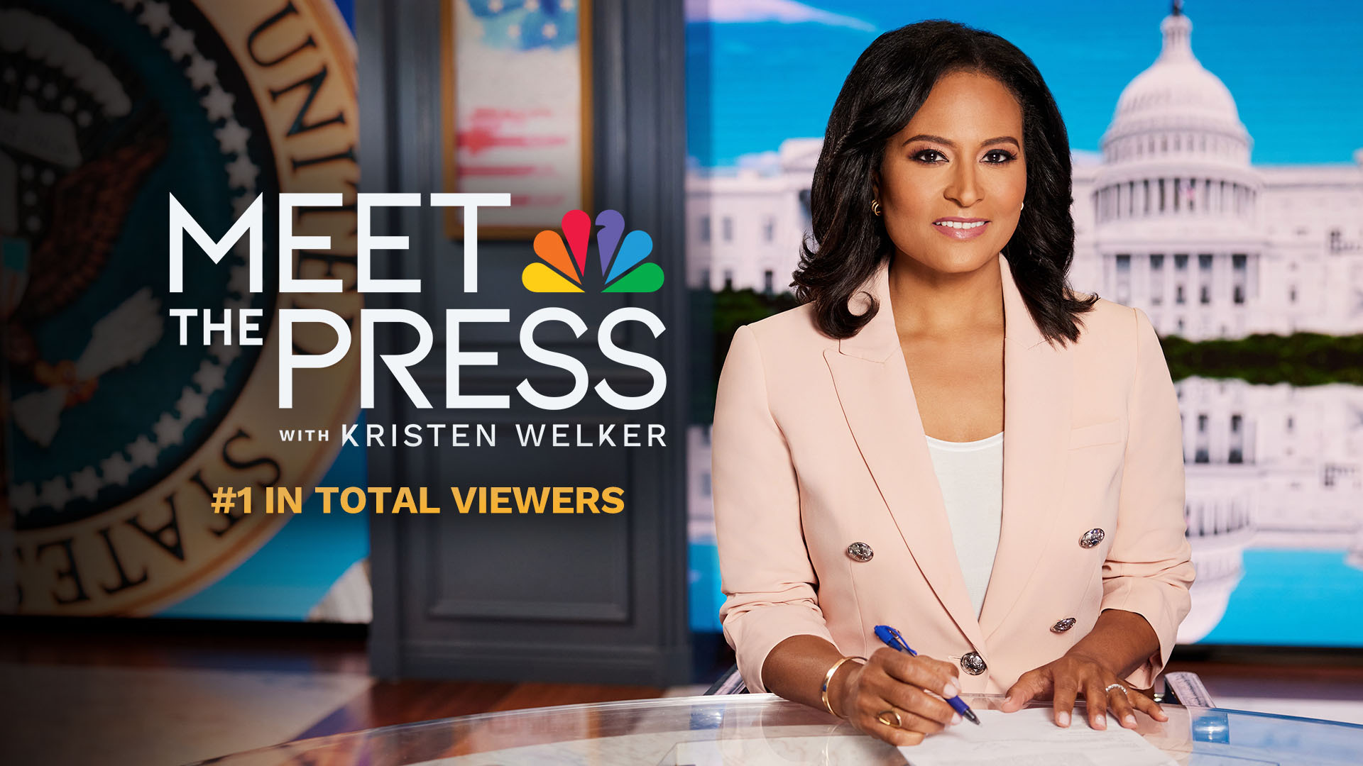 “MEET THE PRESS WITH KRISTEN WELKER” IS #1 IN TOTAL VIEWERS 