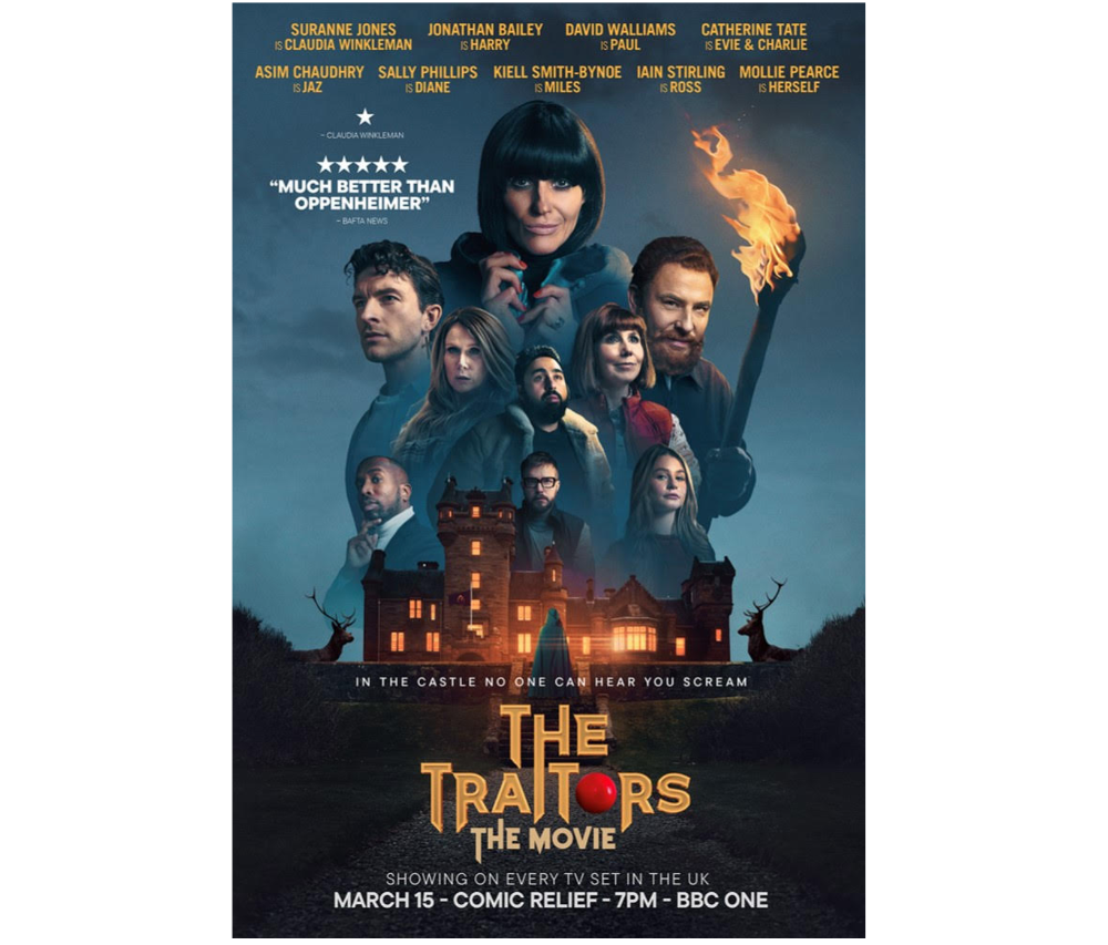 Suranne Jones, Jonathan Bailey, Catherine Tate and Sally Phillips star in 'The Traitors: The Movie'