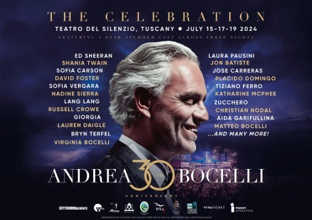 ANDREA BOCELLI 30: THE CELEBRATION HONORS BOCELLI’S 30TH ANNIVERSARY IN MUSIC