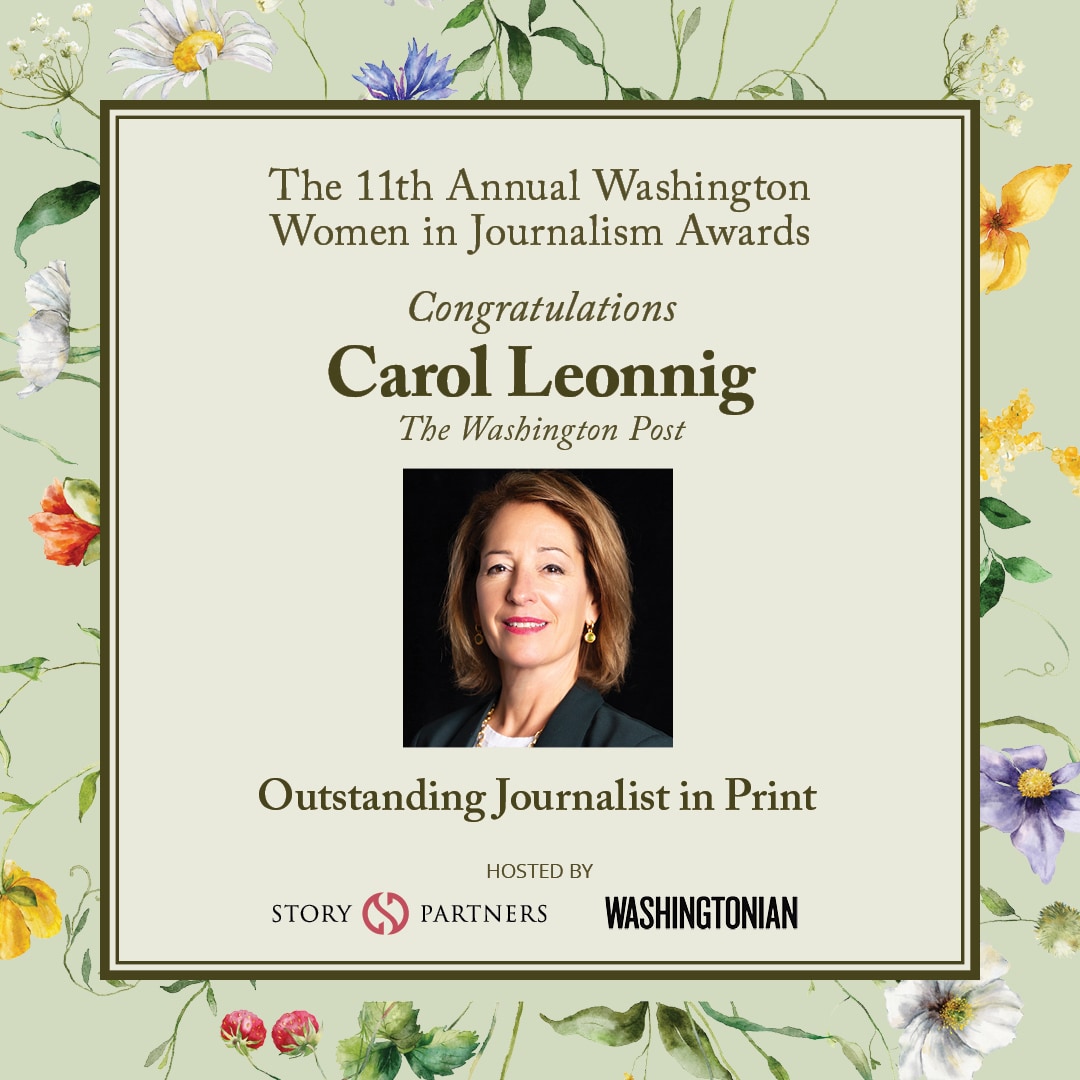 Carol Leonnig Honored at 11th Annual Washington Women in Journalism Awards