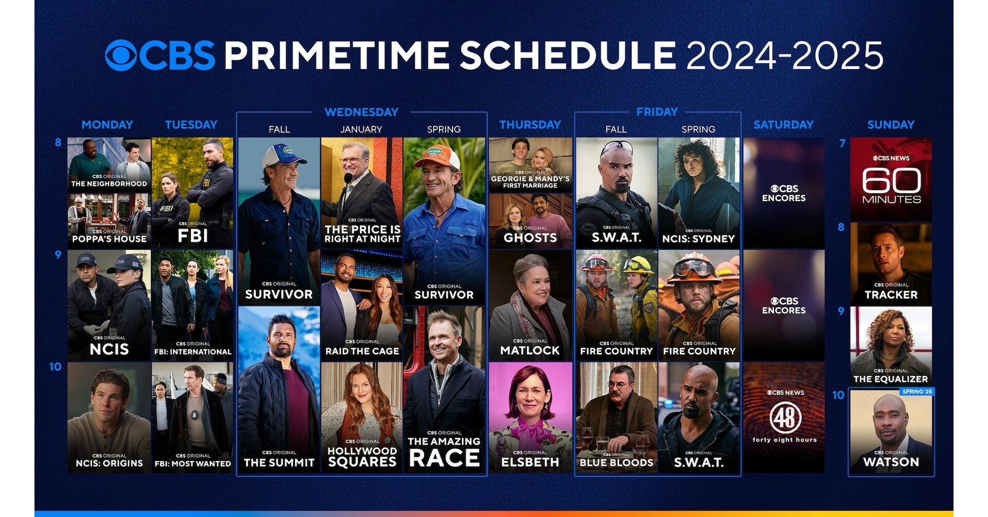 CBS Announces Fall Premiere Dates for 2024-25 Primetime Season