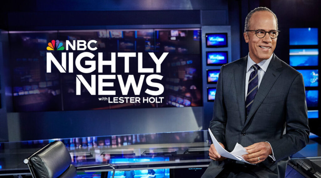 Sunday’s NBC Nightly News is the #1 Show of the Week with over 10 Million Viewers