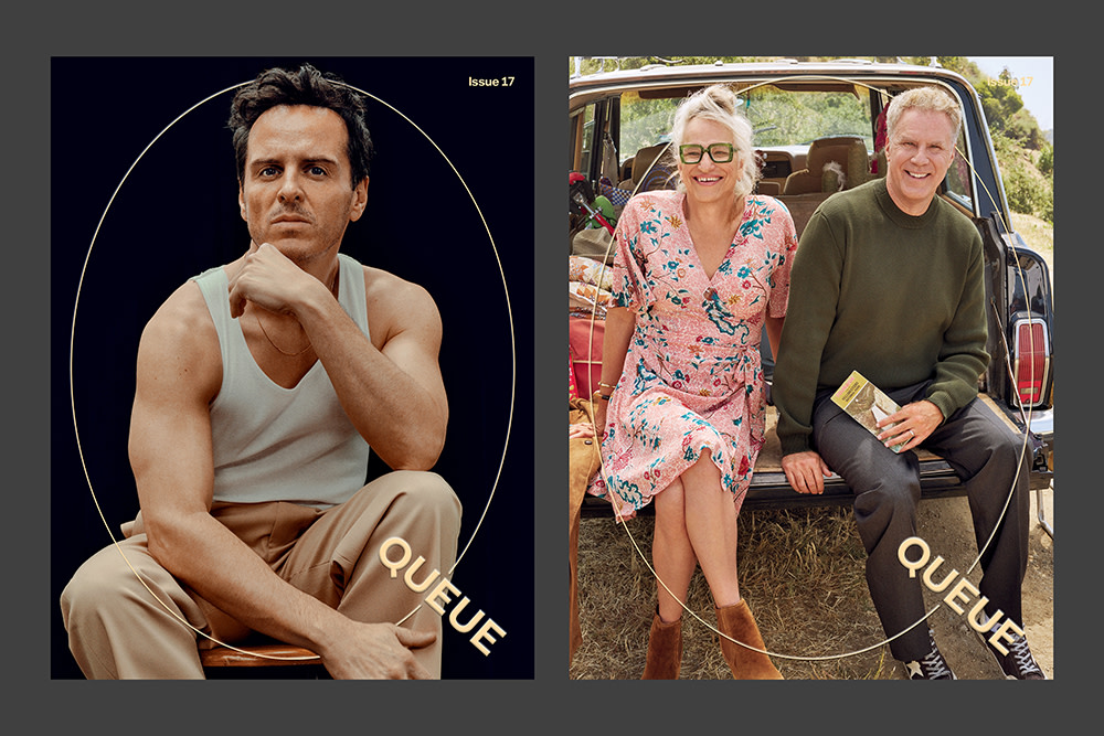 ‘Ripley’s Andrew Scott and ‘Will & Harper’s Will Ferrell and Harper Steele Cover ‘Queue’ Issue 17