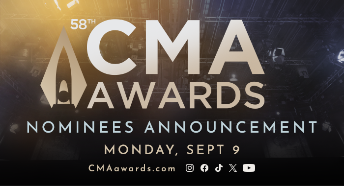 Nominations for ‘The 58th Annual CMA Awards’ To Be Announced Monday, Sept. 9