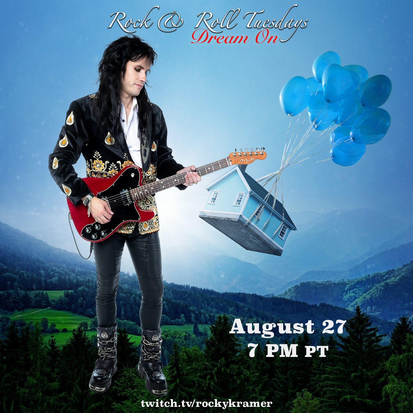 Rocky Kramer’s Rock & Roll Tuesdays Presents “Dream On” On Tuesday 8/27/24, 7 PM PT on Twitch