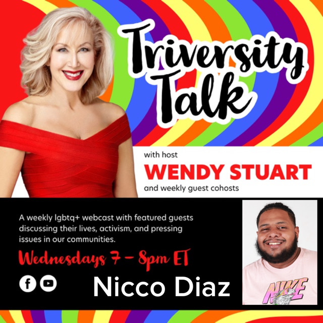 Nicco Diaz Guests On TriVersity Talk With Host Wendy Stuart 7 PM ET Wednesday, September 11th, 2024