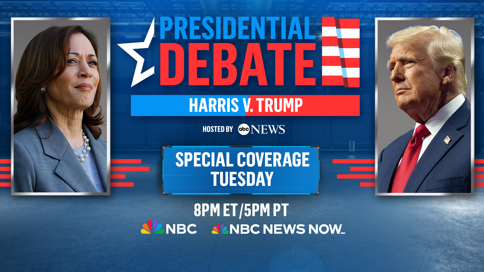 Tuesday: NBC News to Air the Presidential Debate Live across NBC and NBC News NOW with Additional Coverage on NBCNews.com