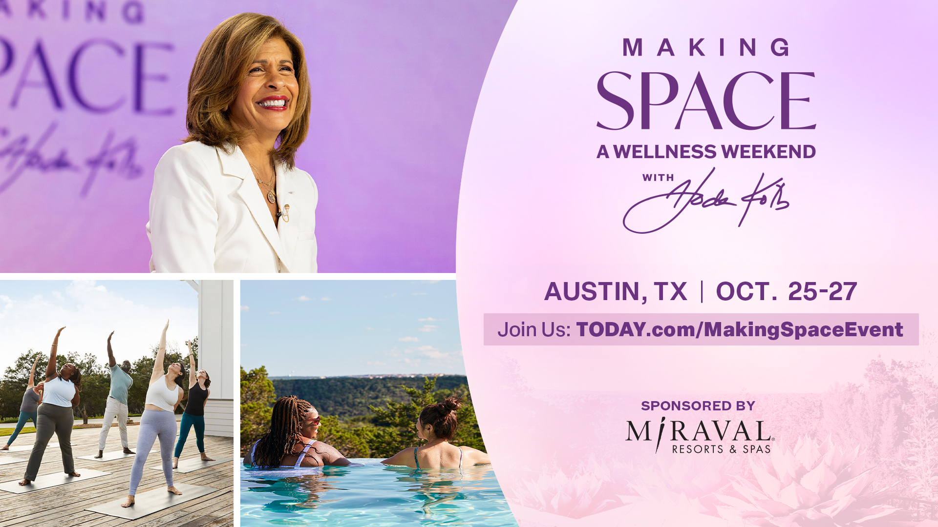 ‘TODAY’ to Host Special 3-Day Wellness Event with Hoda Kotb at Miraval Austin