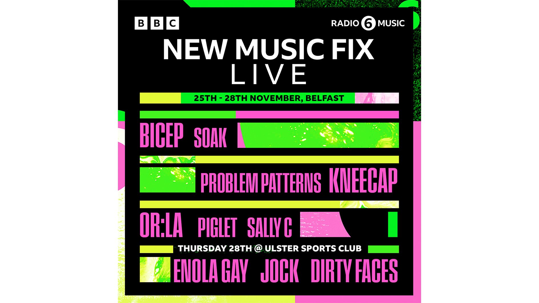 BBC Radio 6 Music presents New Music Fix Live in Belfast on November 28