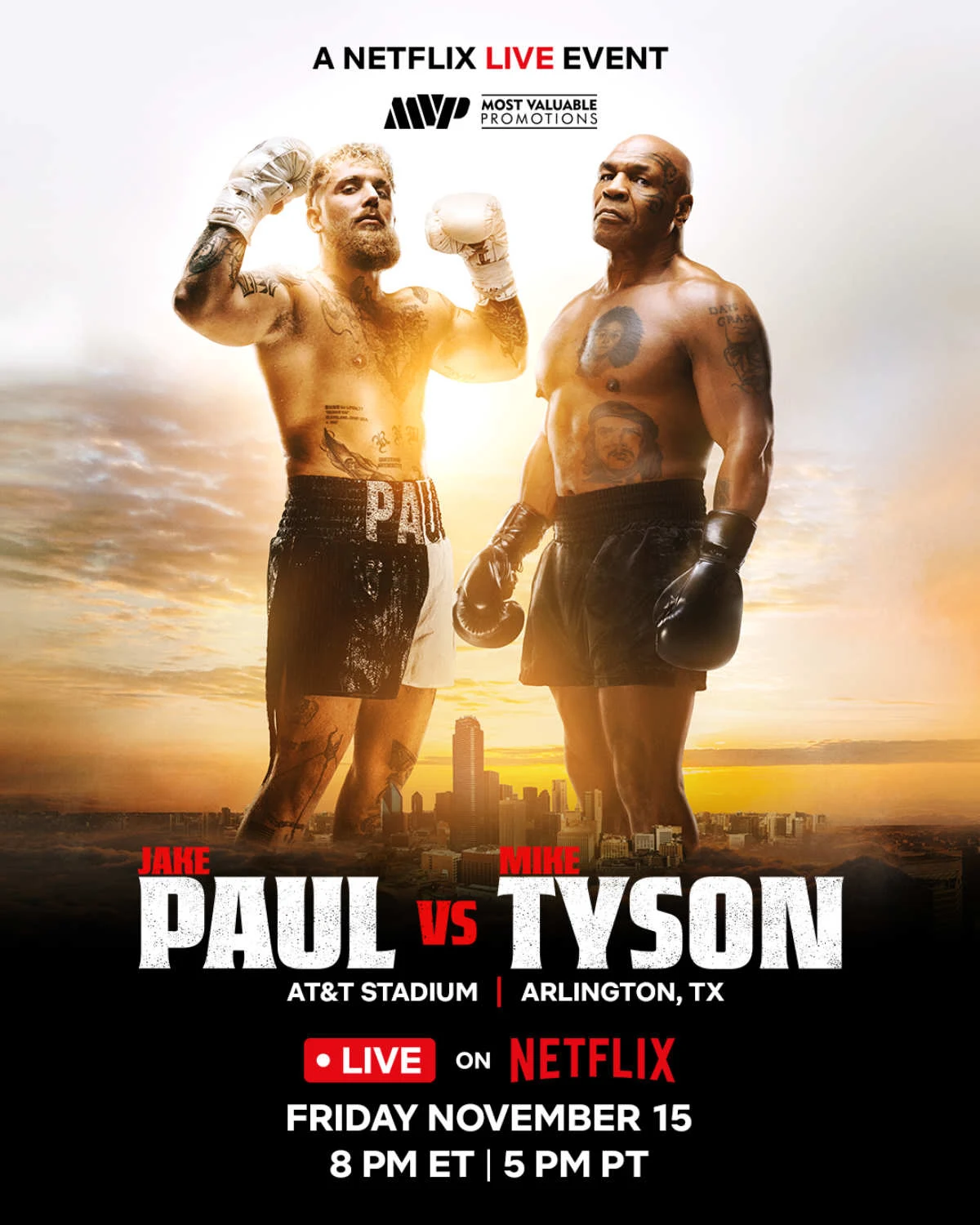 Countdown: Paul vs. Tyson streams LIVE on Netflix November 15