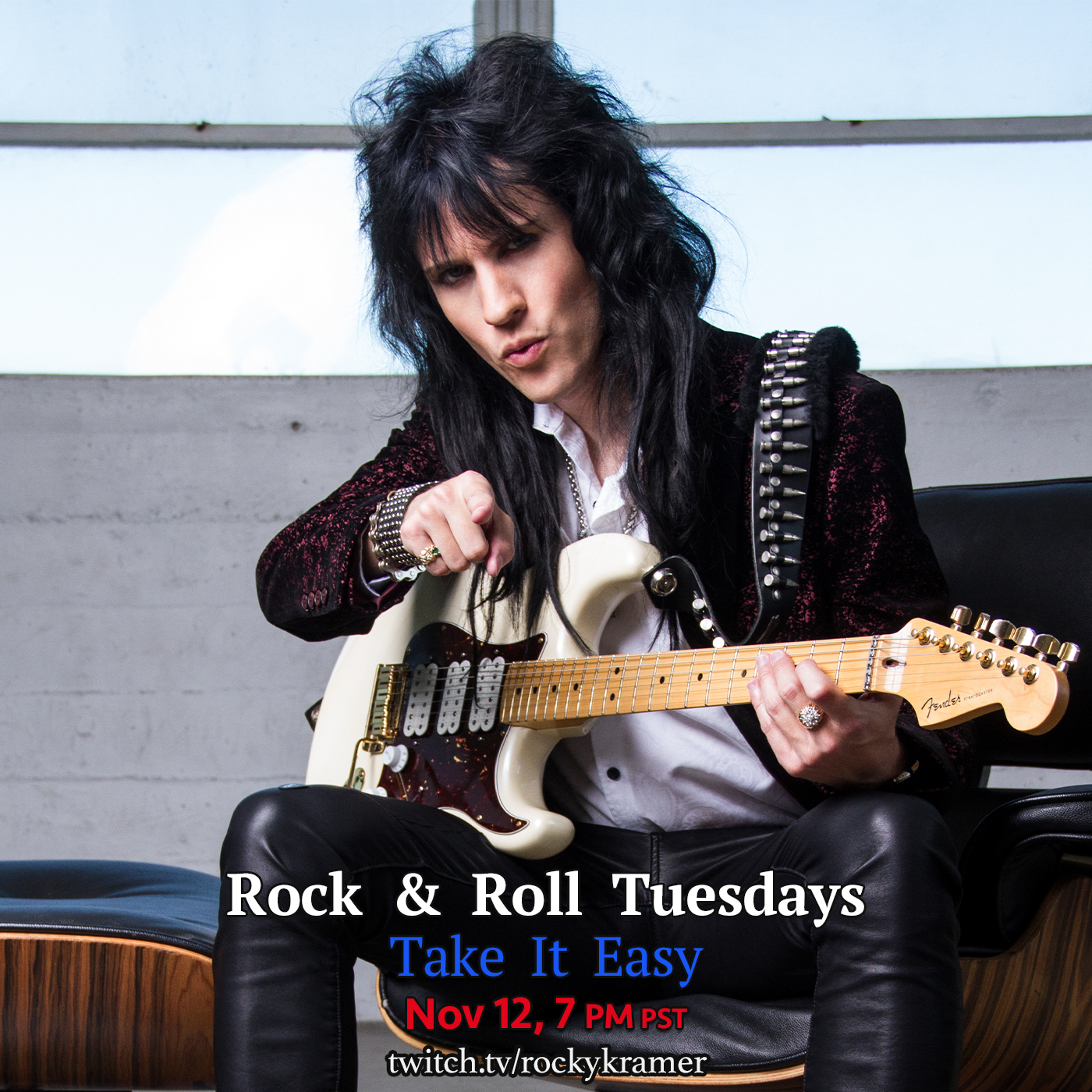 Rocky Kramer’s Rock & Roll Tuesdays Presents “Take It Easy” On 11/12/24, 7 PM PT on Twitch