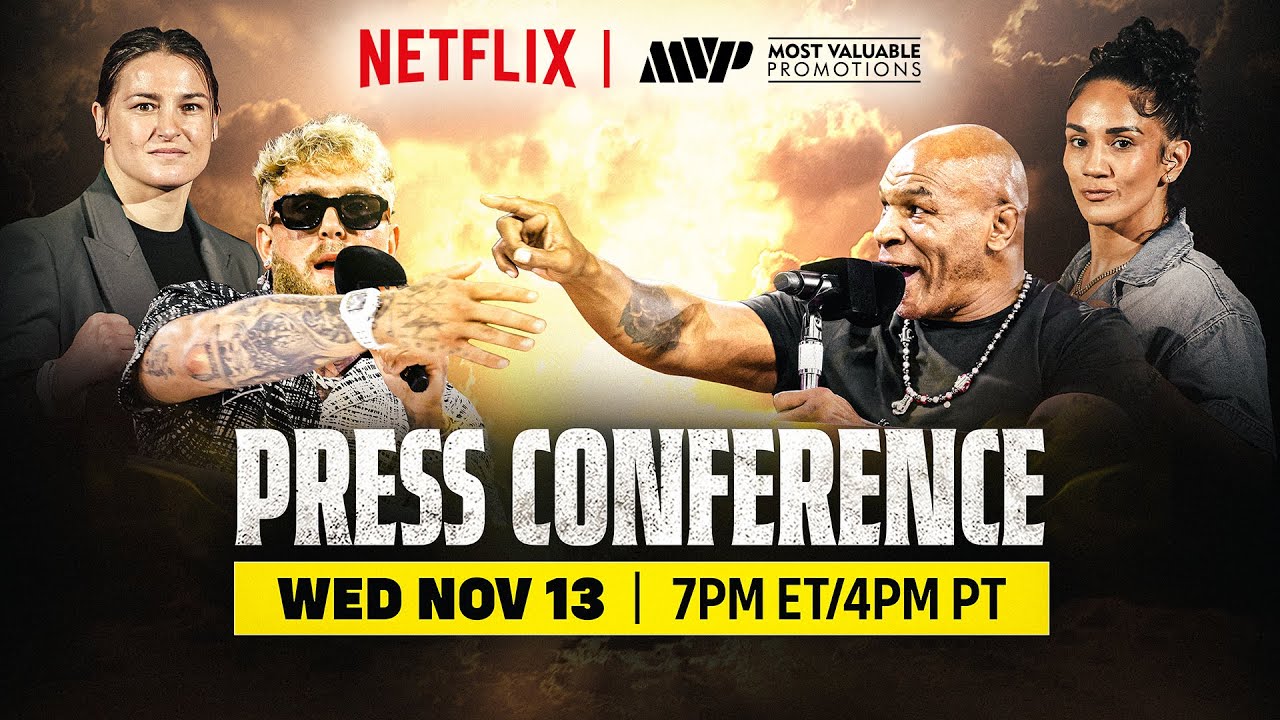 Watch the stream MVP Press Conference for Jake Paul vs. Mike Tyson match