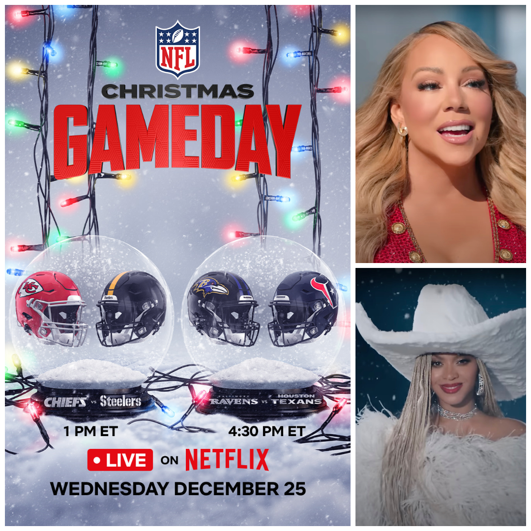 NFL Christmas Gameday Live Comes to Netflix With Mariah Carey and Beyoncé