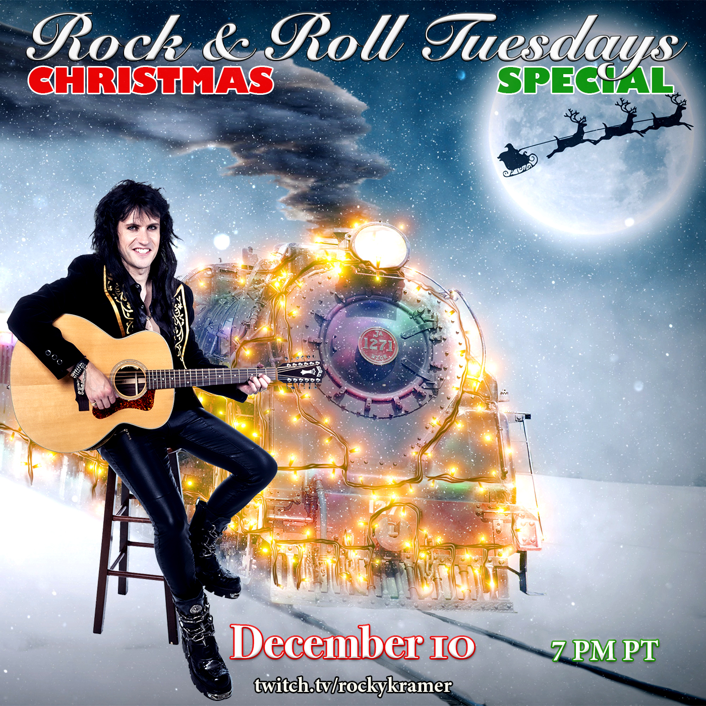 Rocky Kramer’s Rock & Roll Tuesdays Presents “Christmas Special” On 12/10/24, 7 PM PT on Twitch