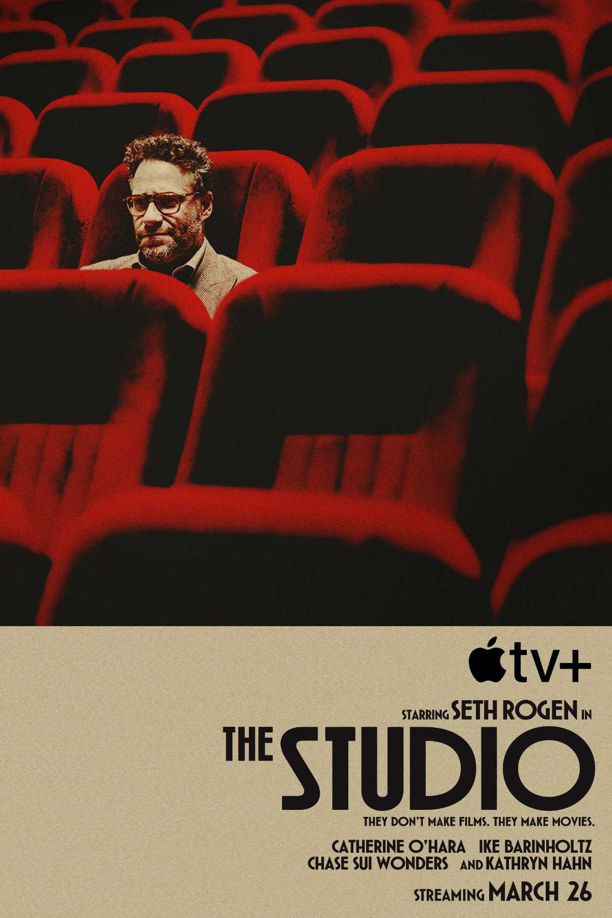 Apple TV+ releases an official clip from The Studio which streams March 26 starring Seth Rogen