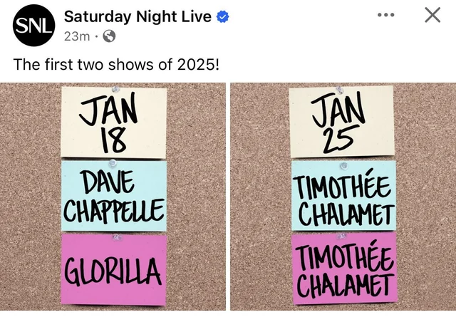 "Saturday Night Live" Kicks Off 2025 with New Shows Beginning This Saturday January 18