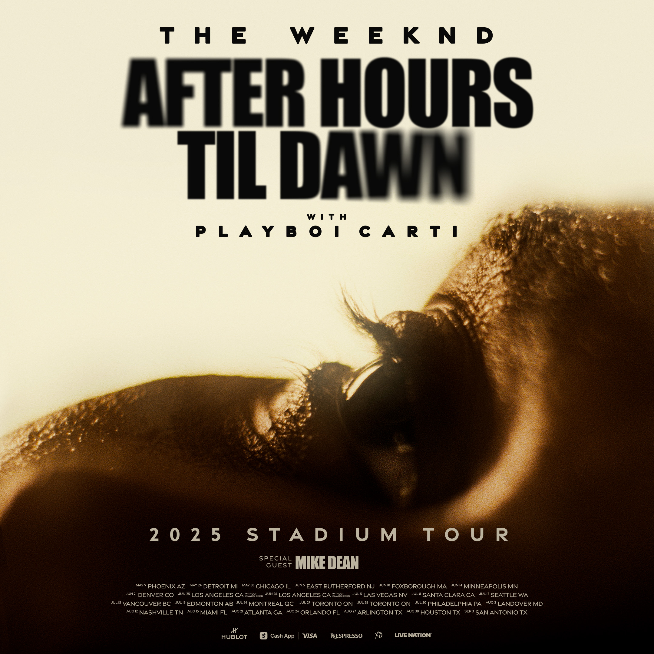 THE WEEKND ANNOUNCES MASSIVE “AFTER HOURS TIL DAWN” STADIUM TOUR ACROSS NORTH AMERIC