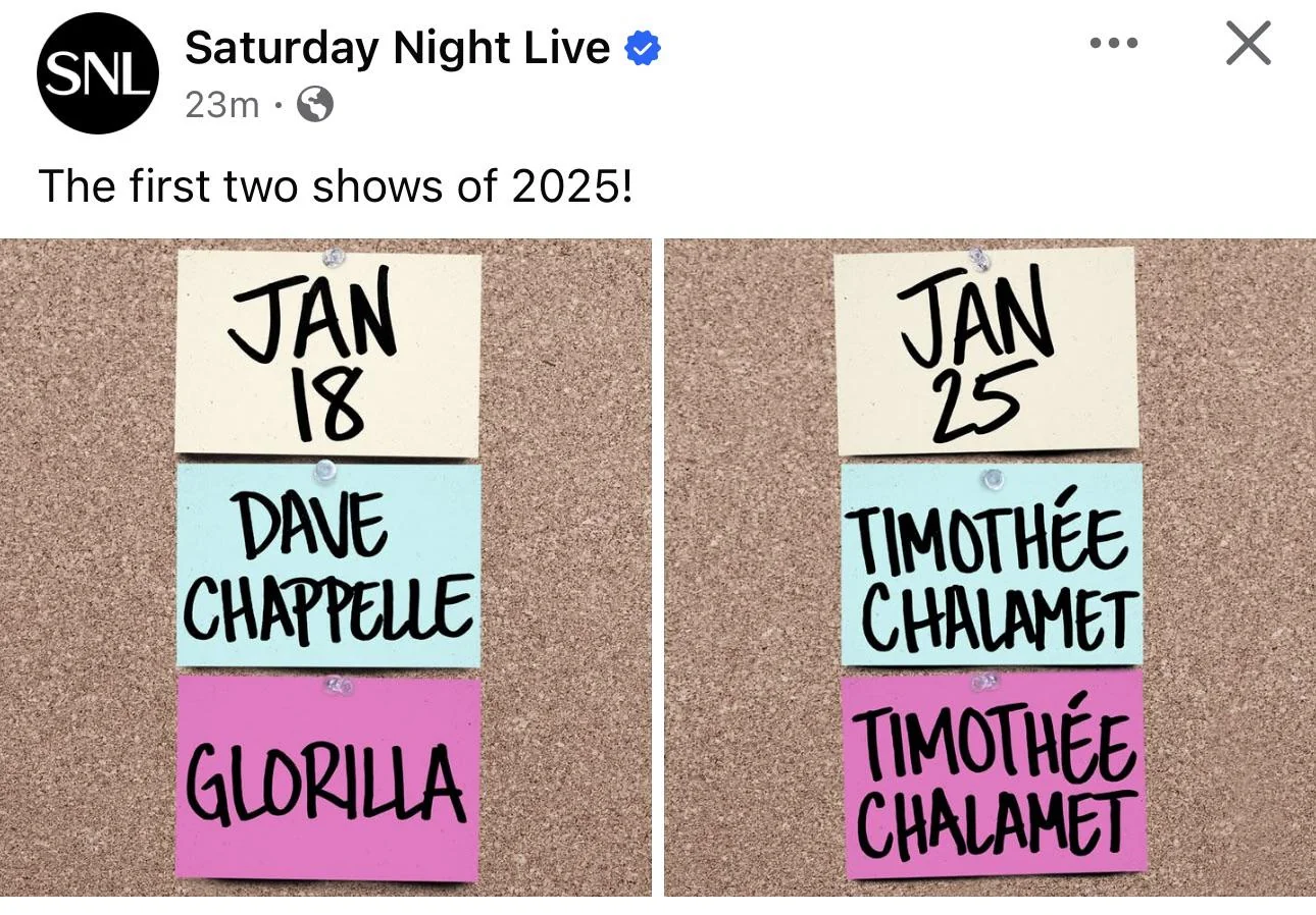 ‘SATURDAY NIGHT LIVE’ KICKS OFF 2025 WITH NEW SHOWS BEGINNING JAN. 18